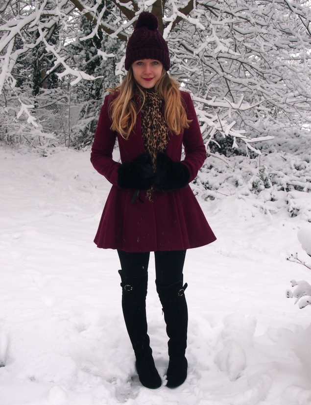 burgundy-coat-snow