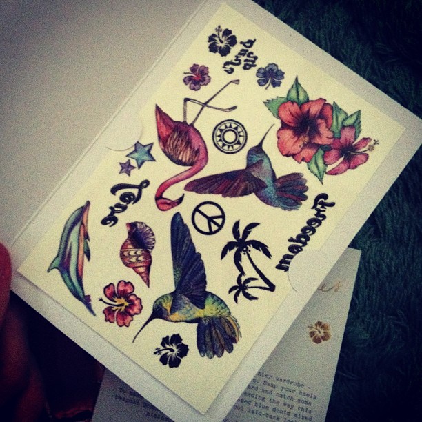 Some free pretty tattoos I got in the Donna Ida look book. 