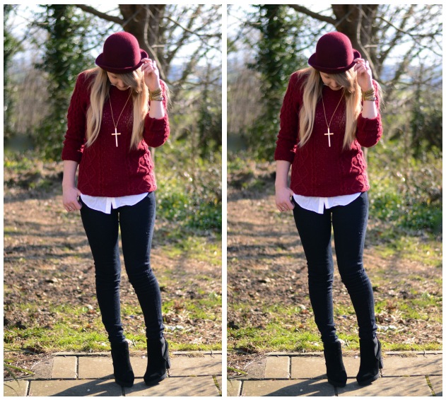 lorna-burford-burgundy-black-hat-outfit