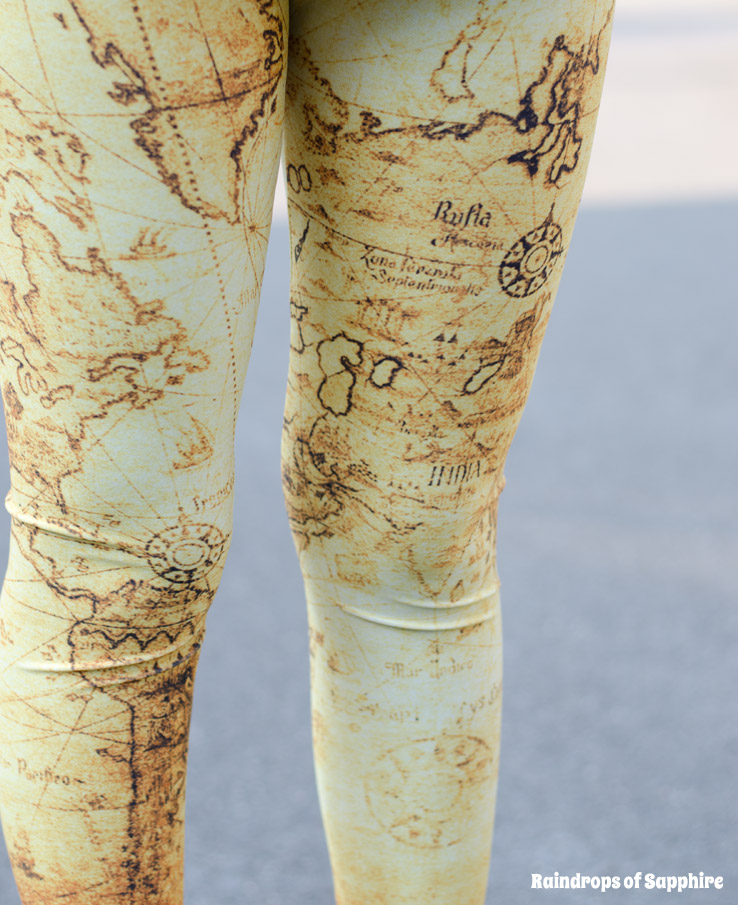 romwe-map-yellow-leggings