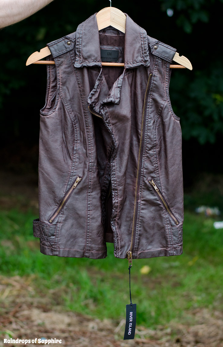 River-Island-Brown-Leather-Gilet