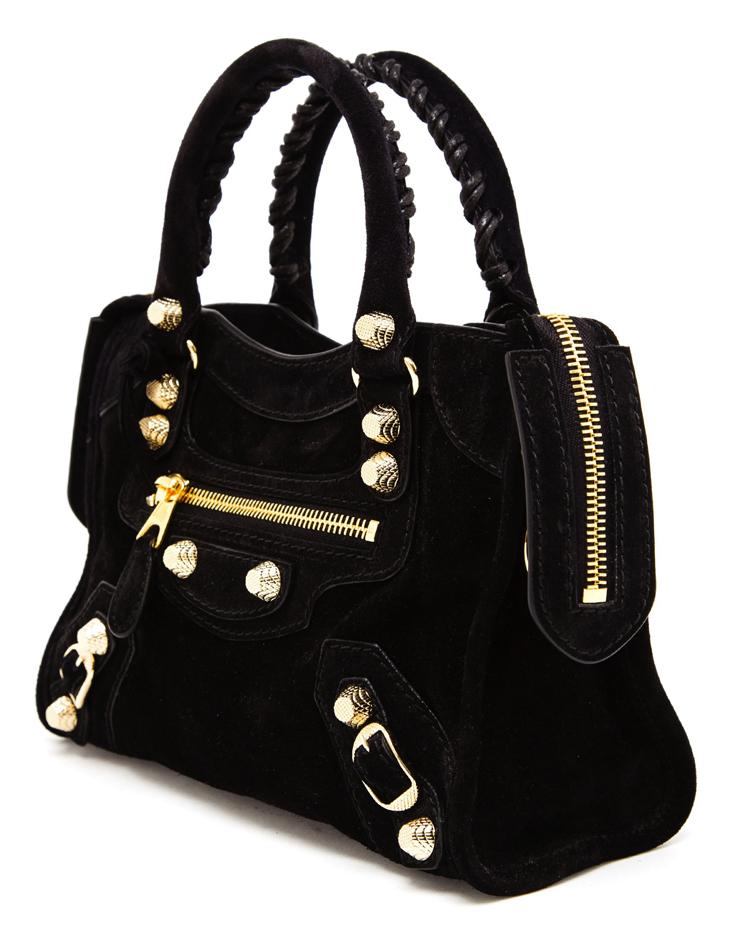 balenciaga-baby-daim-giant-mini-city-black-suede-gold