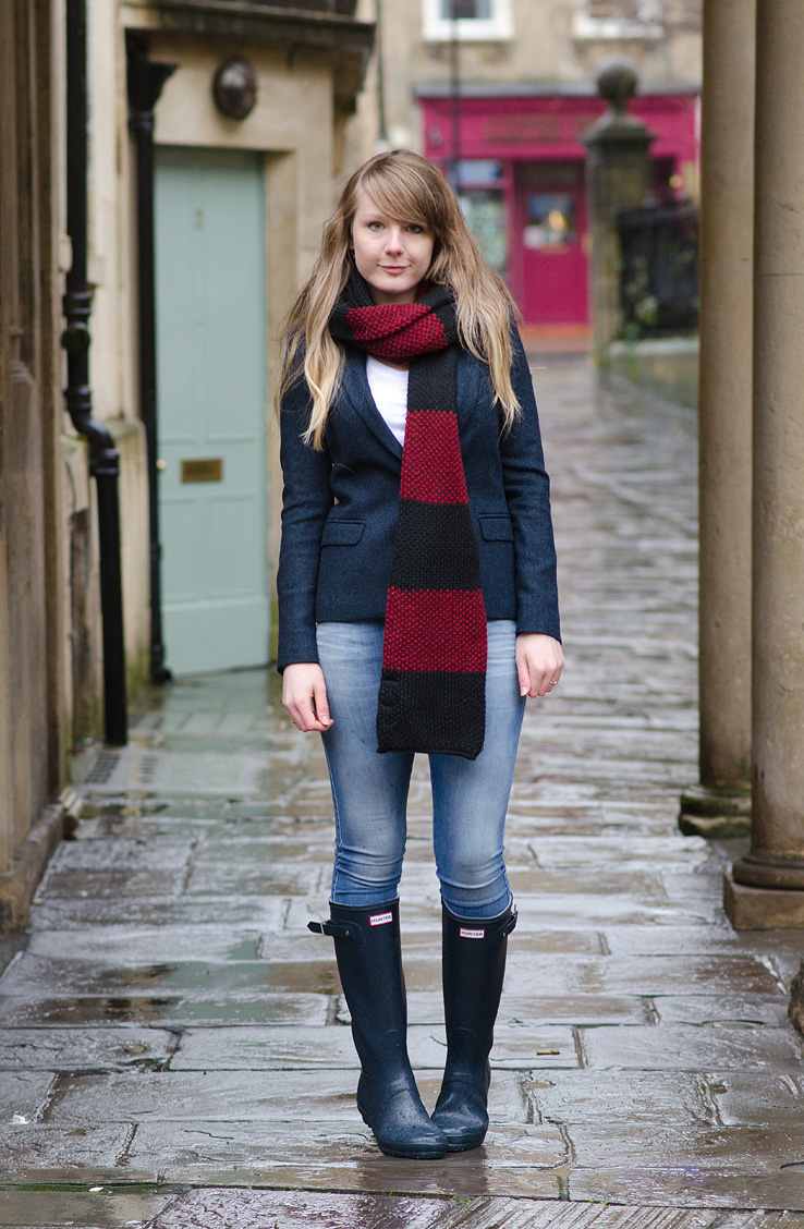 lorna-burford-navy-blazer-diesel-skinzee-jeans-hunter-wellies