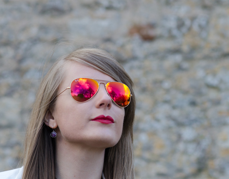 ray-ban-mirrored-aviators-red-orange