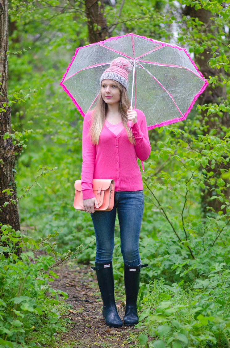 pink-cardigan-hunter-wellies