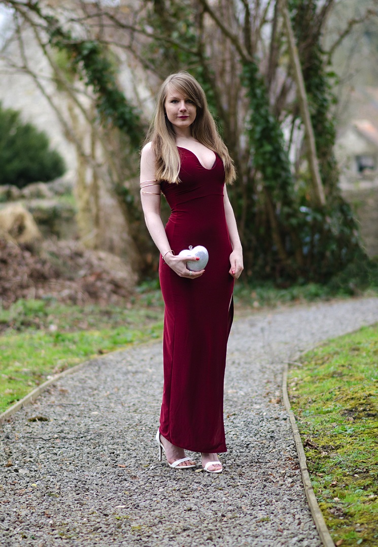 red-silky-dress-tight-split