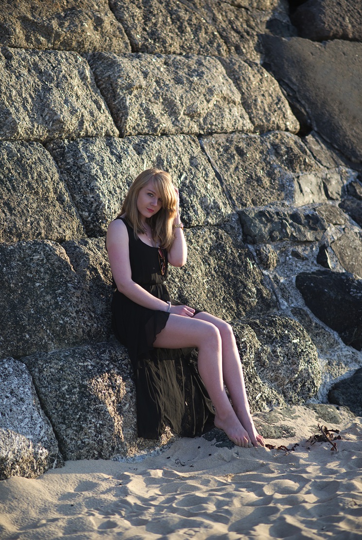 lorna-burford-raindrops-black-dress-beach